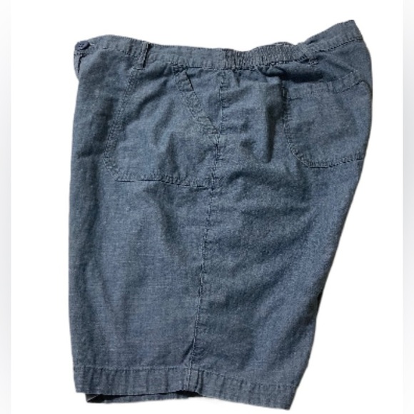 EUC Karen Scott Woven Chambray Shorts Plus Size 18 - Picture 2 of 8
